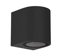 ledscom.de Lampada da parete ALSE per esterno, IP54, downlight, nero opaco, rotondo, 1x GU10 max. 35W