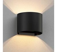 ledscom.de Lampada da parete RUNEL per esterno, IP65, Up-/Downlight, nero opaco, rotonda, 1x G9 max. 10W