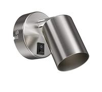 Applique WAIKA switch acciaio inox opaco rotondo 1x GU10 max. 60W