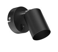 Applique WAIKA interruttore nero opaco rotondo 1x GU10 max. 60W