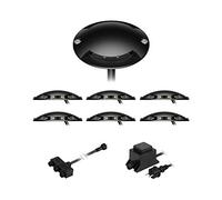 ledscom.de Lampada da pavimento a LED Bunda, a 2 fiamme, nera per esterni, transitabile, bianco caldo, set di 7