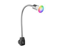 Lampada a zoccolo LESCH lampada da lettura a collo d'oca interruttore cromo/nero [EEK: F]