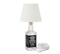 Lampada da tavolo FLAKO cavo tessile bianco paralume bianco incl. lampada E27 [EEK: A]