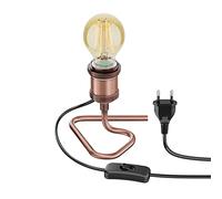 ledscom.de Lampada da tavolo RETRA, interruttore, bronzo + lampada LED 778lm bianco caldo