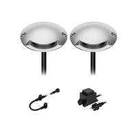 ledscom.de Lampada da terra a LED Bunda, 1 lampada, per uso esterno, bianco caldo, set di 2