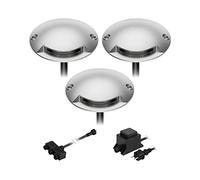 ledscom.de Lampada da terra a LED Bunda, 1 lampada, per uso esterno, bianco caldo, set di 3