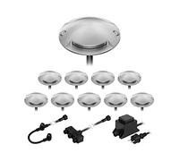 ledscom.de Lampada da terra a LED Bunda, 2 luci, per esterni, passabile, bianco caldo, set di 10