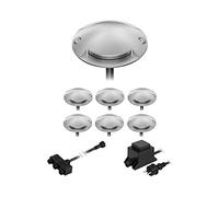 ledscom.de Lampada da terra a LED Bunda, 2 luci, per esterni, passabile, bianco freddo, set di 7