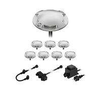 ledscom.de Lampada da terra a LED Bunda, 4 lampade, per esterni, passabile, bianco caldo, set di 8