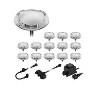ledscom.de Lampada da terra a LED Bunda, 4 luci, per esterni, passabile, bianco caldo, set di 14
