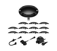 ledscom.de Lampada da terra a LED Bunda, a 2 fiamme, nera per esterni, transitabile, bianco caldo, set da 12