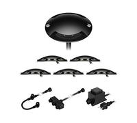 ledscom.de Lampada da terra a LED Bunda, a 2 fiamme, nera per esterni, transitabile, bianco caldo, set da 6
