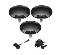 ledscom.de Lampada da terra a LED Bunda, a 4 fiamme, per esterni, nera, transitabile, bianco caldo, set da 3