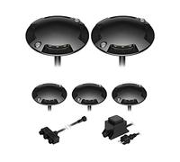 ledscom.de Lampada da terra a LED Bunda, a 4 lampadine, per esterni, nero trafficabile, bianco caldo, set da 5