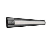 ledscom.de Lampada LED da incasso SIRIS nero opaco, bianco caldo, 2700 K, a profilo piatto, 30 cm, 368 lm, 4 W, 24 V CC, interruttore, sistema a innesto ATOM, IP20, alimentatore necessario (non