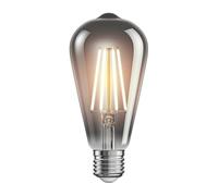 ledscom.de Lampadina LED E27, ST64, bianco extra caldo (1800 K), 7,6 W, 240lm, vetro fumé