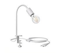 ledscom.de Luce a morsetto E27 LELE con collo d'oca, bianco in 27 LED a 3 livelli dimmerabile bianco caldo 6,96W 963lm