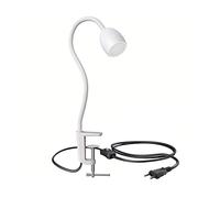 ledscom.de Luce a morsetto GU10 KLUK con collo d'oca, bianco in U10, bianco, 6,74W 630lm