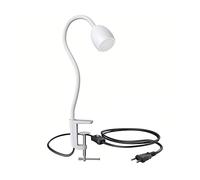 Lampada a pinza GU10 KLUK con collo d'oca bianco incl. GU10 bianco 4,888W 450lm [EEK: F]
