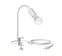 ledscom.de Luce a morsetto LELE con collo d'oca, bianco + lampada LED E27 918lm, Smart Home, bianco caldo - bianco freddo