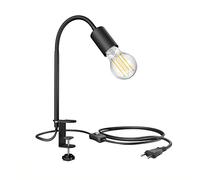 Lampada a morsetto LELE con collo d'oca nero + lampada LED E27 1005lm Smart Home