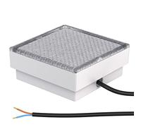 ledscom.de Luce di pavimentazione da incasso a LED CUS per esterni, IP67, angolare, 15 x 15cm, bianco caldo