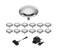 ledscom.de Luce di superficie a LED Bunda, 1 lampada, per esterni, transitabile, bianco caldo, set da 13