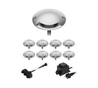 ledscom.de Luce di superficie a LED Bunda, 1 lampada, per esterni, transitabile, bianco caldo, set da 9
