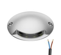 ledscom.de Luce di terra a LED, segnavia RUNDA per esterni, IP67, alluminio, rotonda, Ø 70 mm, bianco caldo
