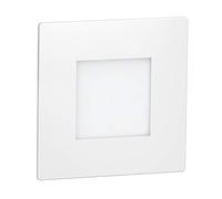 ledscom.de Luce LED per scale/apparecchio da incasso FEX per interni ed esterni, angolare, 85 x 85 mm, bianco caldo