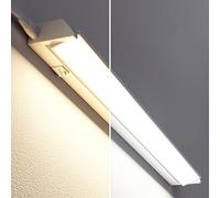ledscom.de Luce LED sottopensile LIWO 58cm, orientabile, 958lm ciascuno, bianco caldo/bianco, set di 2
