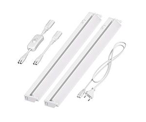 ledscom.de Luce sottopensile a LED LIWO 58cm, orientabile, con interruttore, 19,1474W, 1080lm ciascuno, bianco, set di 2