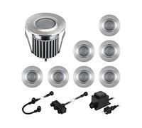ledscom.de Luci interrate a LED BODES per uso esterno, bianco caldo, ogni 94lm/lampada, opaco, rotondo, Ø 50mm, set di 8
