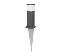 ledscom.de Paletto luminoso POLLY con picchetto a terra per esterni, 35cm, antracite, incl. lampadina G9, 596lm, bianco