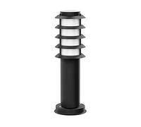 ledscom.de Paletto luminoso PORU per esterni, IP44, griglia, 39cm, nero, incl. lampada E27 471lm, bianco extra caldo