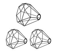 3x paralume a gabbia nero 200mm Ø