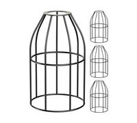 ledscom.de Paralume a gabbia 4 pezzi Ø 122 mm Nero