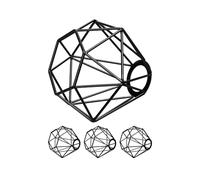 ledscom.de 4 pezzi paralume a gabbia, nero, E27 / E14, 160 mm Ø
