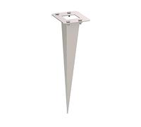 ledscom.de Picchetto da giardino, per POMI e POKU, acciaio inox, 18cm, 6,5 x 5cm