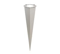 ledscom.de Picchetto da terra per giardino, per pilastri da giardino, acciaio inox, 40cm, 11 x 11cm, pilastro di presa, pilastro, presa, esterno, alimentazione, acciaio inox, montaggio, esterno,