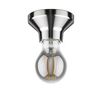 Elektra plafoniera in porcellana argento + lampada LED 370lm bianco extra-caldo