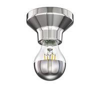 ledscom.de Plafoniera LED Elektra porcellana argento incl. lampada a specchio E27 461lm bianco caldo