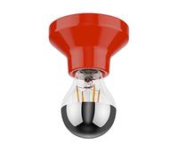 ledscom.de Plafoniera LED Elektra rosso porcellana incl. lampada a specchio E27 646lm bianco