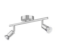 ledscom.de Plafoniera LUNARA 2 luci in acciaio inox cromato opaco incl. 2x LED