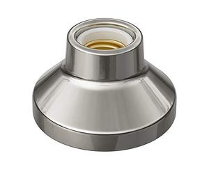 ledscom.de Plafoniera/porta lampada ELEKTRA, porcellana, argento lucido, 1x E27 max. 300W