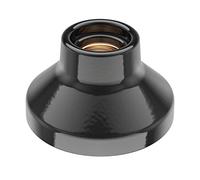 ledscom.de Plafoniera/porta lampada ELEKTRA, porcellana, nero lucido, 1x E27 max. 300W