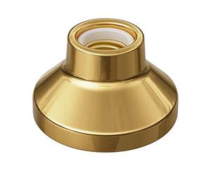 ledscom.de Plafoniera/porta lampada ELEKTRA, porcellana, oro lucido, 1x E27 max. 300W