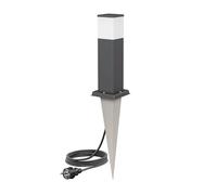 ledscom.de POLLY luce di dissuasione con picchetto a terra e cavo di 2 m per esterni, 35 cm, antracite, attacco G9
