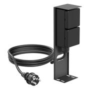 ledscom.de Presa da giardino a colonna PIWI con cavo da 2 m per esterni, IP44, a 2 vie, antracite