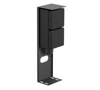 ledscom.de Presa da giardino a colonna PIWI per esterni, IP44, 2 vie, acciaio inox, antracite, quadrata, 25 cm